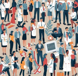 Imagem com desenhos, relativa à comissão de Educação, Formação e Desenvolvimento Contínuo.